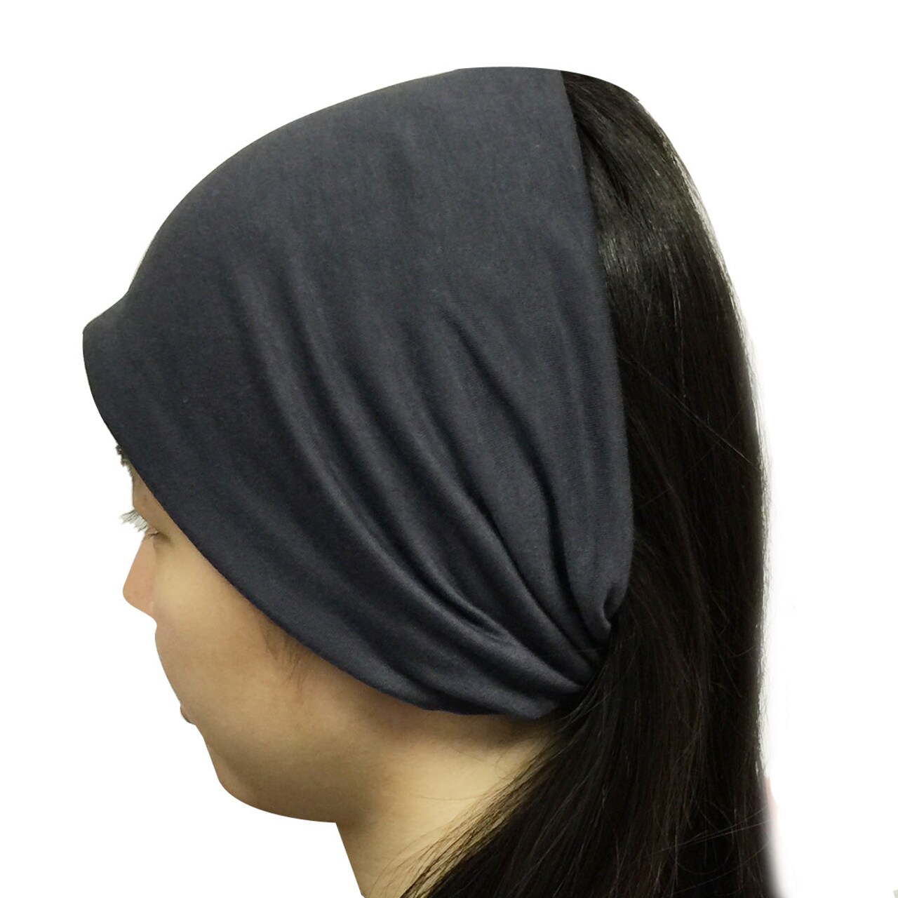 Wrapables Wide Headband Hair Accessory for Dress Up, Dark Gray
